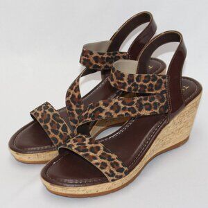 Tuscany Easy Street Leopard Print Sandals